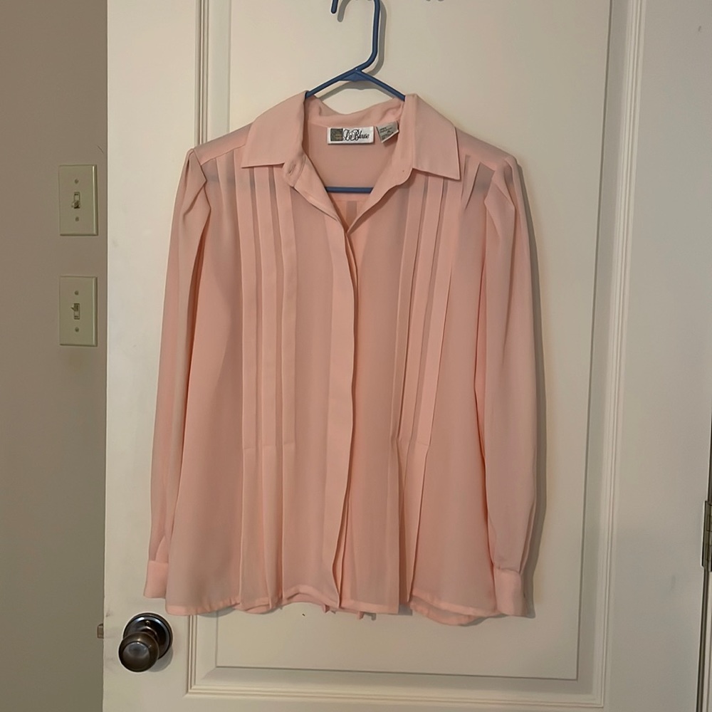 Pink Pleated Blouse